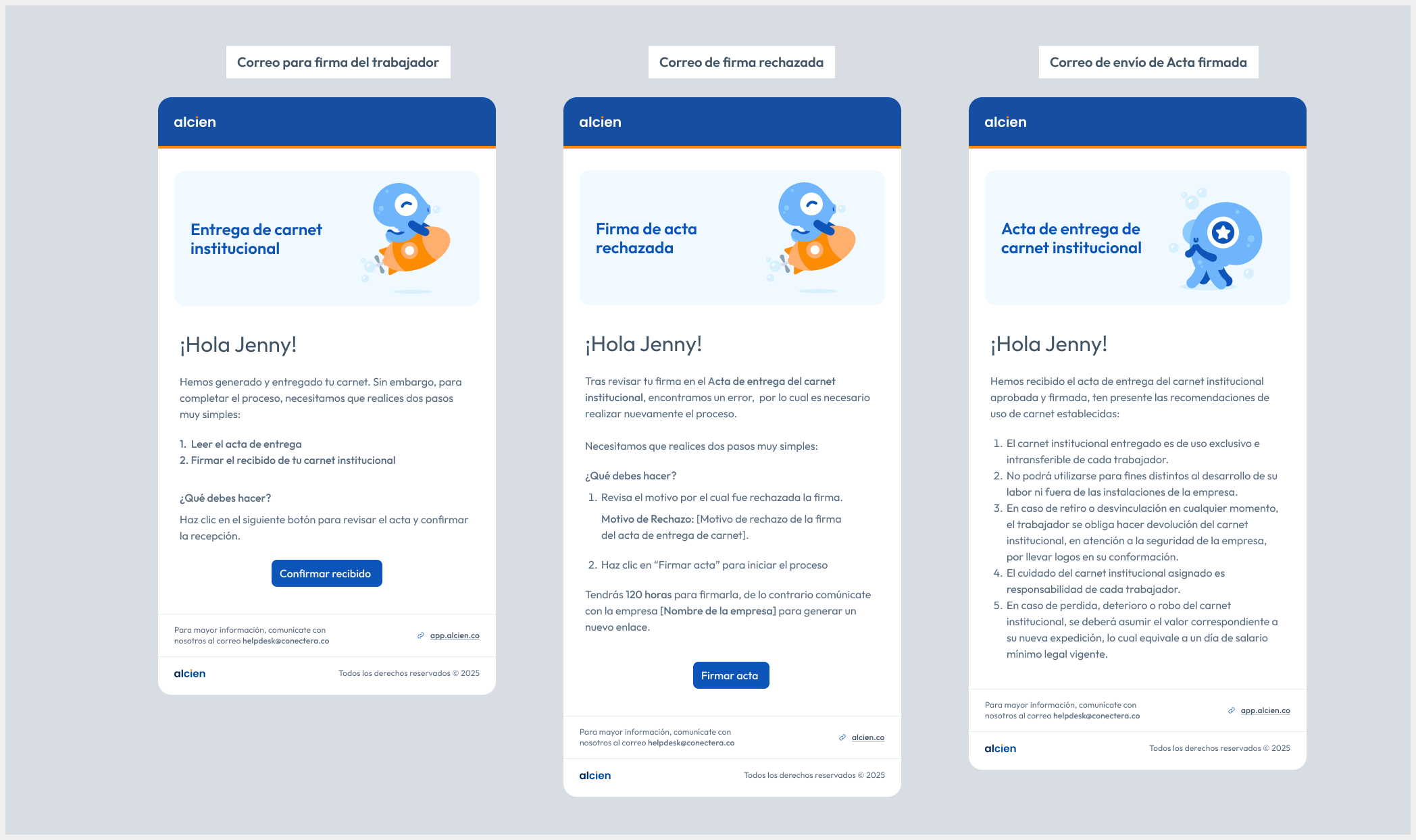 Diferentes tipos de correos electrónicos