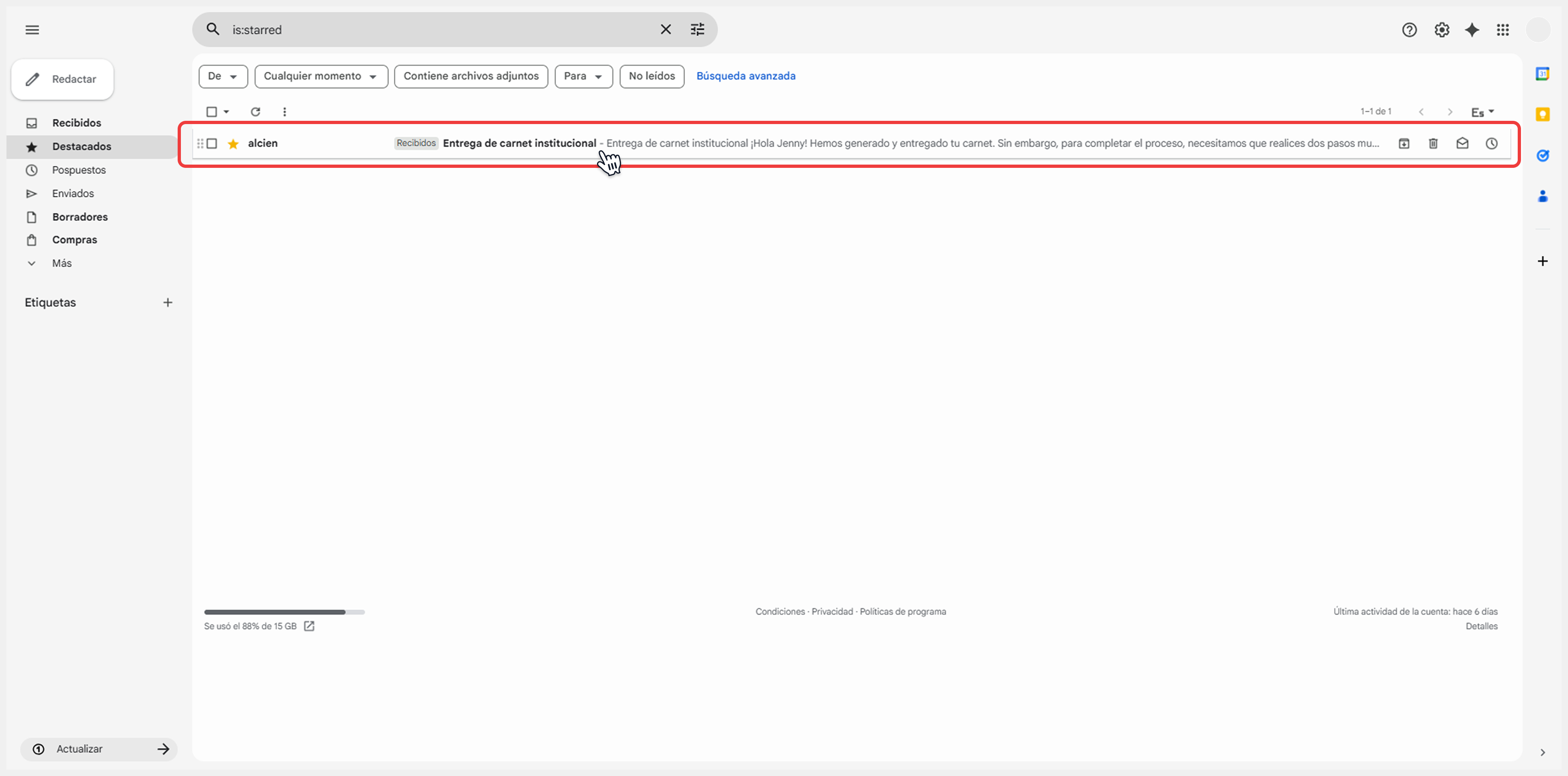 Vista principal apuntando al mneú y seleccionando la opción de Editar