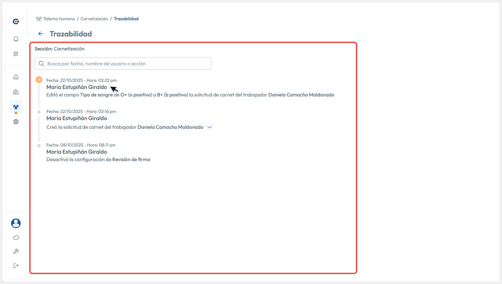Vista de editar apuntando a los items editables